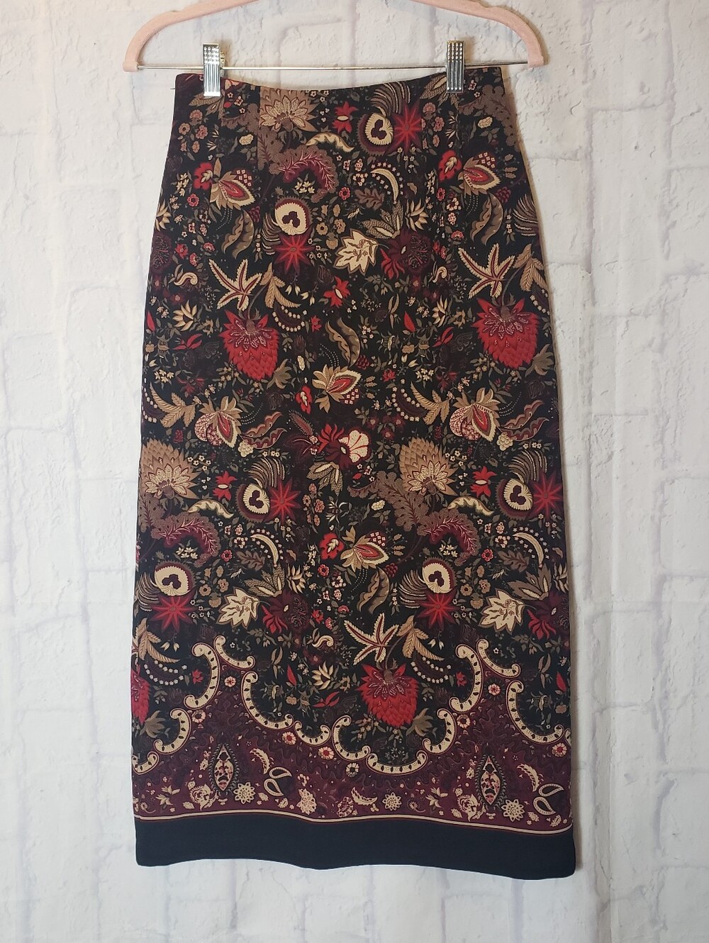 BRIGGS PETITE Floral Midi Pencil Skirt 4P